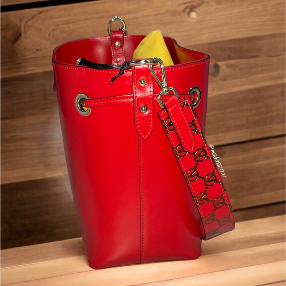 Valentino By Mario Valentino Karl Forever Red Made In Italy Genuine Leather NWT - Picture 9 of 15